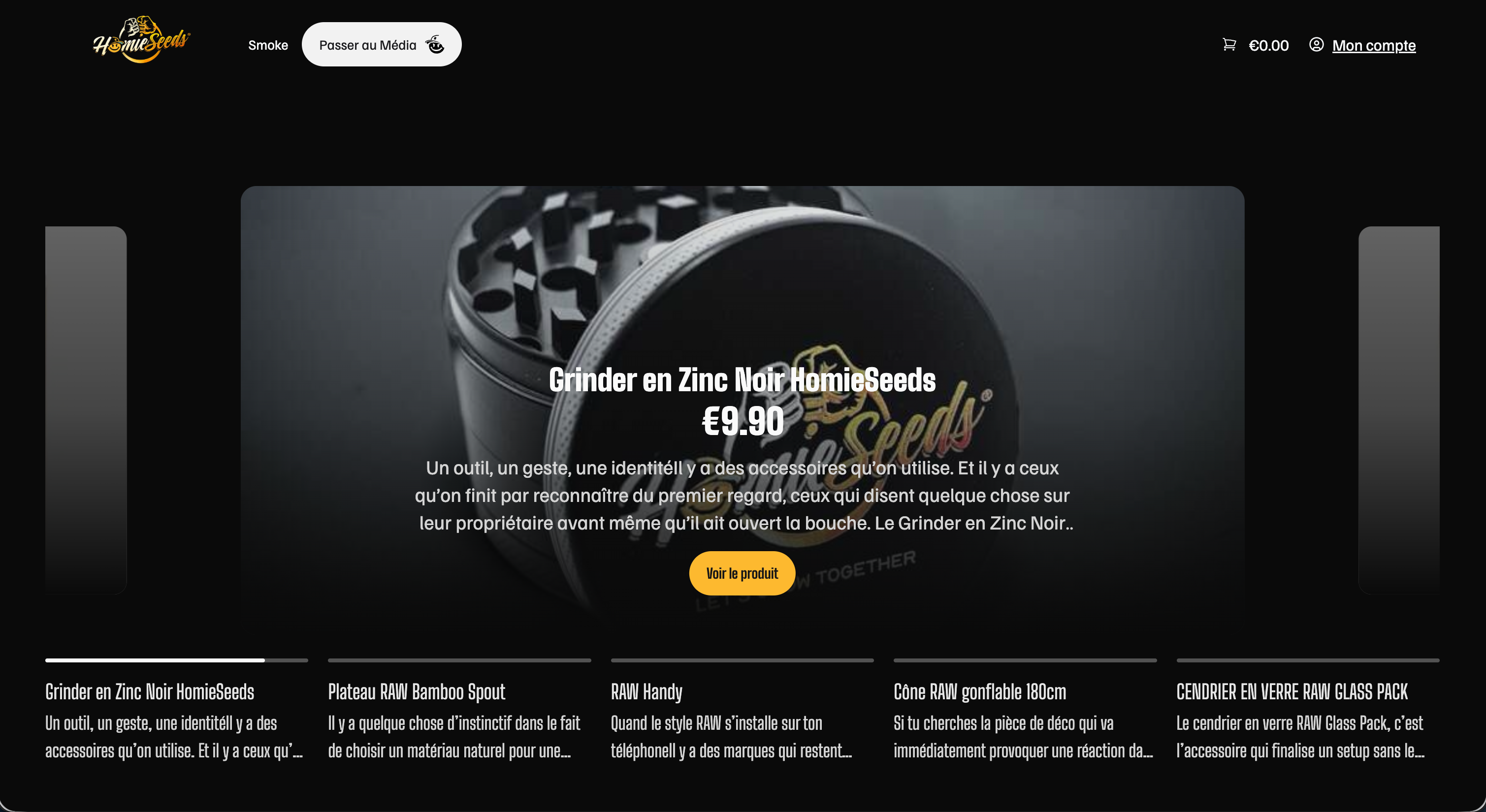 HomieSeeds, une conception originale entre un média et un shop en ligne